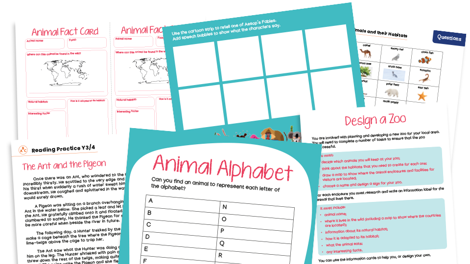 image of KS2 Home Learning Pack: Animals and Their Habitats