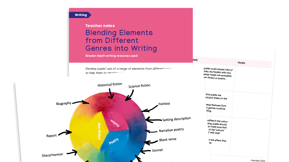 The Writing Colour Wheel – KS2 genre-blending lesson plan 