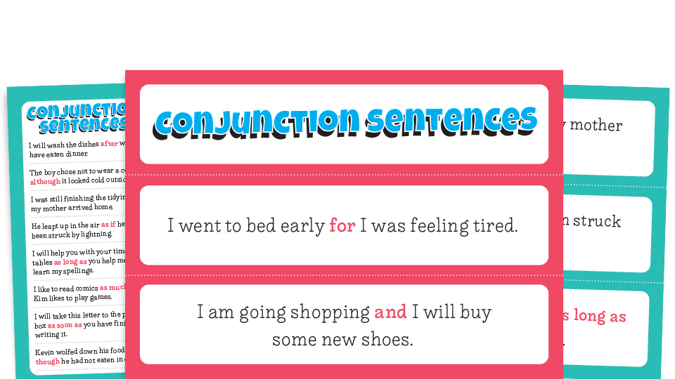 image of Conjunctions KS2 – Model Sentences Resource Pack