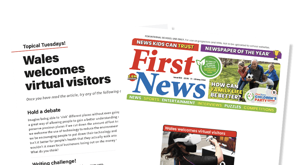 image of Wales Welcomes Virtual Visitors – Topical Tuesdays Activities from First News