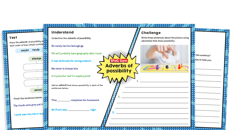 Year 5 Adverbs Of Possibility KS2 Grammar Worksheets Plazoom