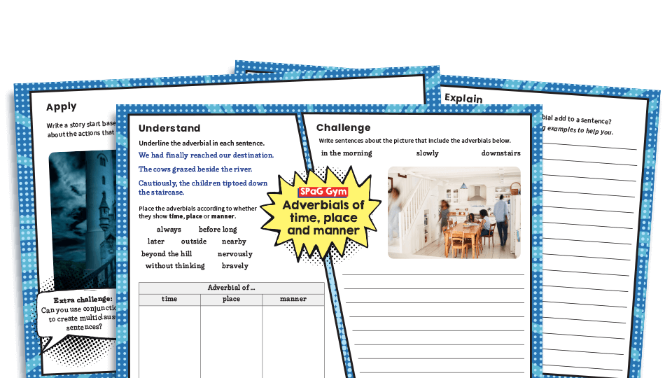 Year 5 Adverbials Of Time Place And Number KS2 Grammar Worksheets 