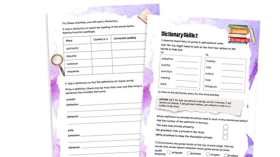 Dictionary Skills Year 6 Vocabulary Worksheets 2 Plazoom