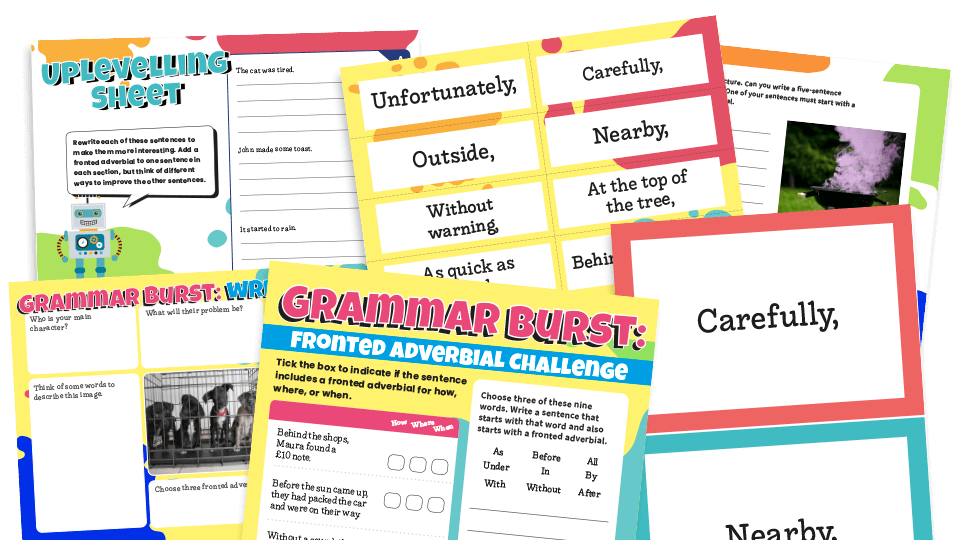 year-4-fronted-adverbials-ks2-grammar-burst-worksheets-and-lesson-pack
