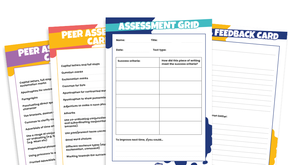 image of Years 1-6 Self Assessment and Peer Assessment Cards