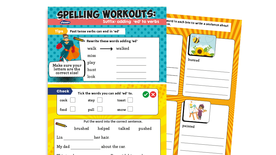 Adding ed To Verbs Year 2 Suffix Worksheets Plazoom