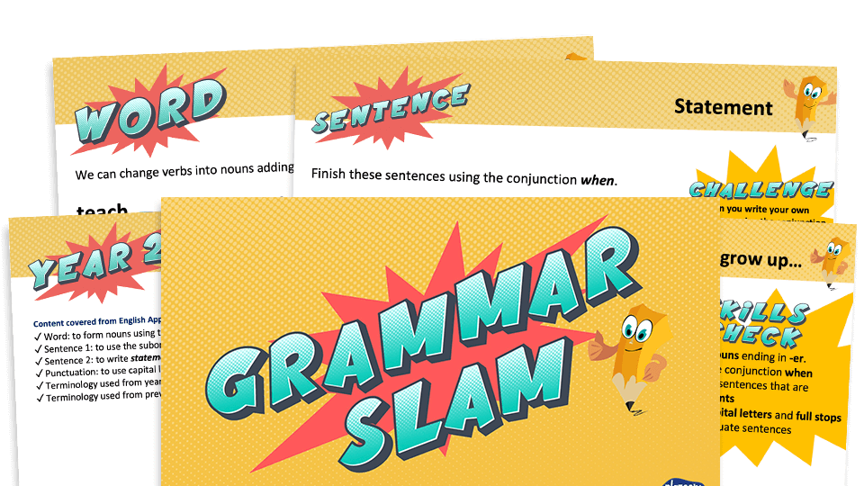 image of Year 2 Grammar Slam - Set B: Daily Grammar Revision and Practice Activities