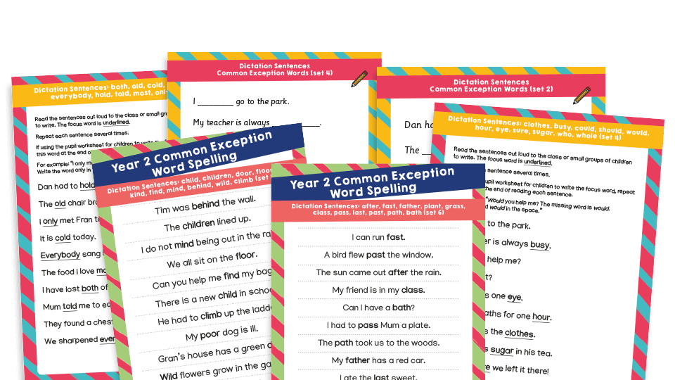 Year 2 CEW Dictation Sentences Common Exception Words Sentences And Worksheets Plazoom