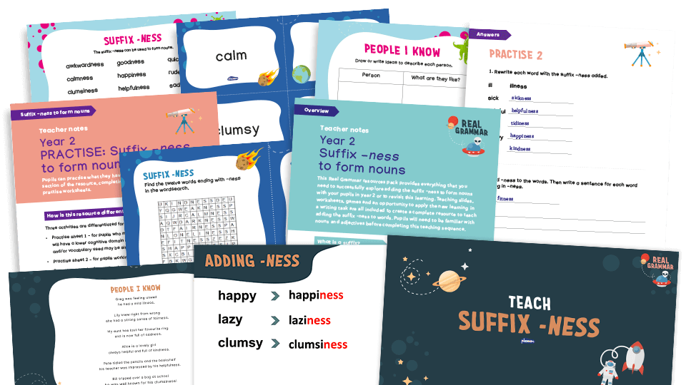 2 5b Year 2 W Formation Of Nouns Using Suffixes Such As ness er And By Compounding suffix 