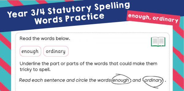 year 3 and 4 statutory spelling words ssw worksheets