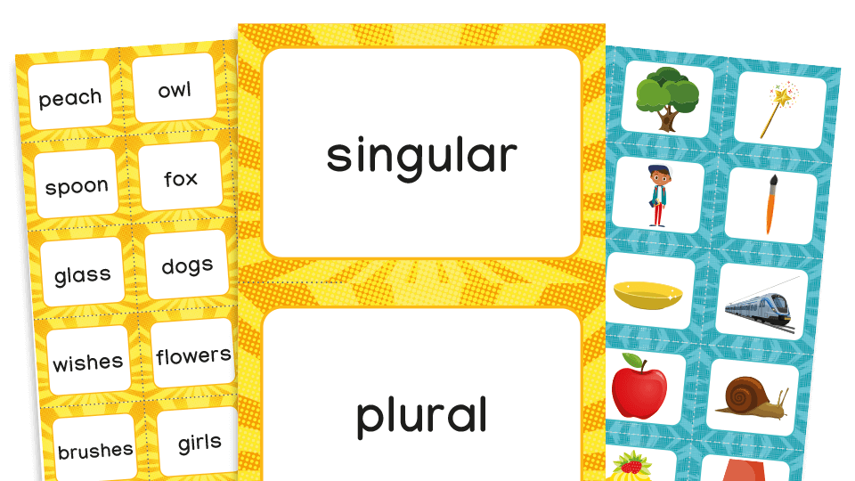 Year 1 Plural Nouns Make A Match Ks1 Grammar Games Plazoom