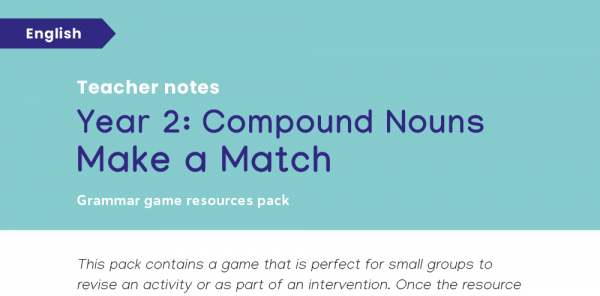 Year 2 Compound Nouns Make a Match – KS1 Grammar Games | Plazoom