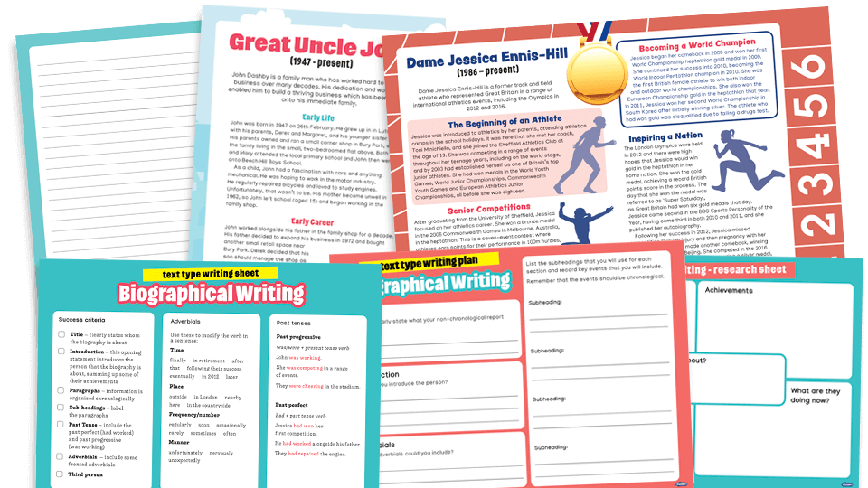 biography writing ks2 success criteria