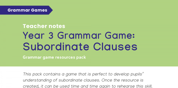 Year 3 Subordinating Clauses Sentence Game – KS1 Grammar Games | Plazoom