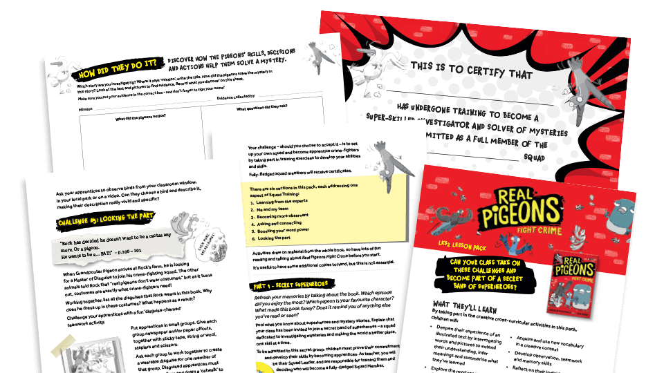 Year 3 And 4 Real Pigeons Fight Crime Worksheets Lks2 Literacy Activities Pack Plazoom