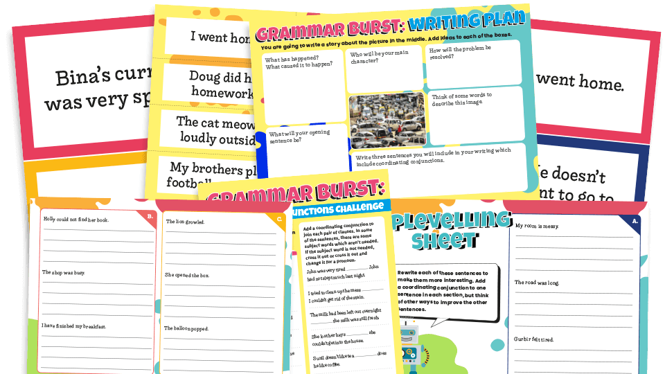 Year 3 Coordinating Conjunctions Grammar Worksheets Lesson Pack Plazoom