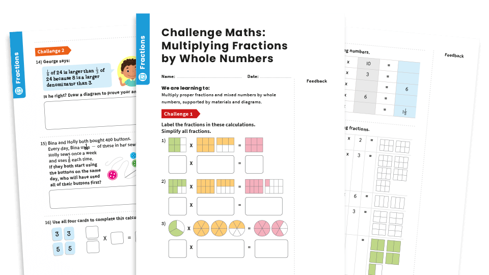 Multiplying Fractions by Whole Numbers: Y5 – Fractions – Maths ...