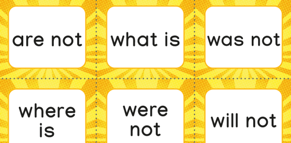 Year 2 Contracted Words Make a Match – KS1 Grammar Games | Plazoom