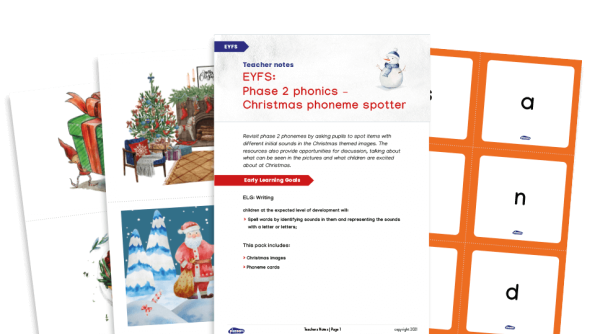 Image of EYFS Phase 2 Phonemes Resource Pack: Christmas Vocabulary