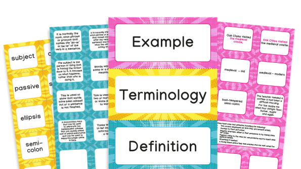 Image of Year 6 Vocabulary, Grammar and Punctuation Terminology Make a Match - KS2 Grammar Game