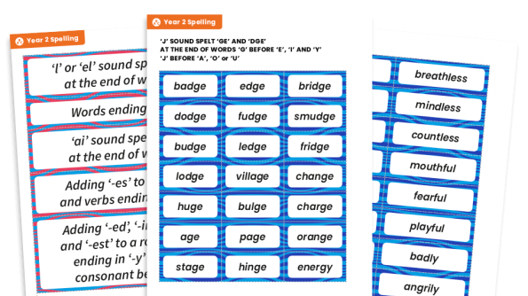 Image of Year 2 Spelling Games - Word Sorting Activity Pack