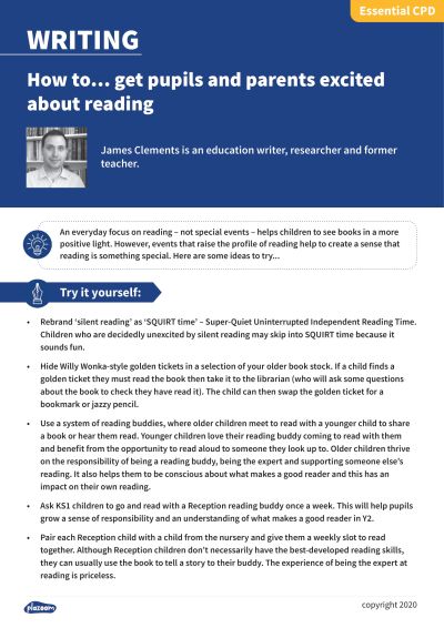 Image for cpd guide - How to... get pupils and parents excited about reading