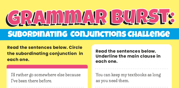 Year 3 Subordinating Conjunctions KS2 Grammar Worksheets Lesson Pack ...