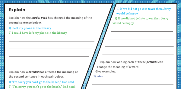 Year 5 Grammar Revision Worksheets – KS2 SPaG | Plazoom