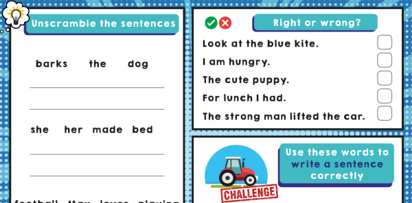 Year 1 Writing Simple Sentences – KS1 SPaG Activities Pack | Plazoom