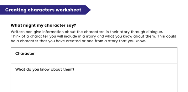 Writing Templates - Creating Characters Worksheets KS1 and KS2 | Plazoom