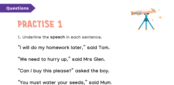 3.4 Year 3: using and punctuating direct speech (inverted commas KS2 ...