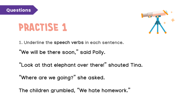 what is a speech verb ks2