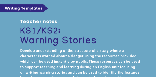 KS1 and KS2 Writing Templates - Warning Tales | Plazoom